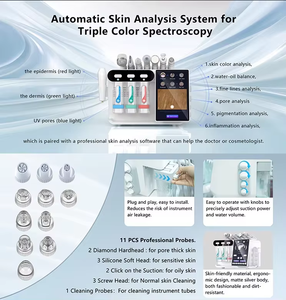 Appareil de nettoyage du visage à jet d'oxygène d'eau hydrogénée chaude Hidraskin, petite bulle H2O2, dermabrasion faciale - Product Image 3