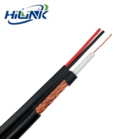 Cable Coaxial RG59+Power para Cámara CCTV, Cable de Video Compuesto con Conductor BC/CCA, Cables de Comunicación para Interiores y Exteriores
