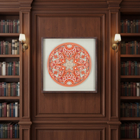 Art mural mandala 3D sculpté LED fait main en gros, déco géométrique islamique luxueuse pour maison