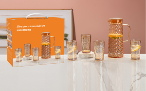 <span class=keywords><strong>Carafe</strong></span> en <span class=keywords><strong>verre</strong></span> avec <span class=keywords><strong>couvercle</strong></span> et poignée, design classique écologique pour la cuisine domestique, <span class=keywords><strong>carafe</strong></span> à eau pour jus et boissons - Product Image 5