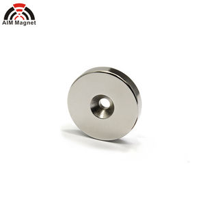 AIM Magnet N52 Neodymium <b>Disc</b> Shape Countersunk Hole Industrial Permanent Magnet Zinc/Nickel Coated 0.05 Tolerance Custom Cut - Product Image 4
