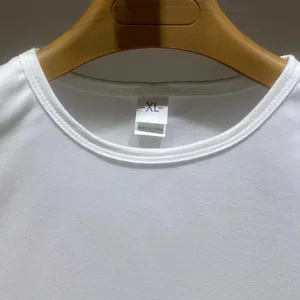 Camisetas de sublimación en blanco 100% poliéster, fabricante de camisetas lisas para impresión personalizada