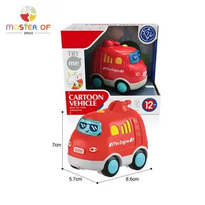 צעצוע סיטונאי התינוק רכב חיכוך קול ואור פלסטיק קריקטורה אש צעצוע p04a492