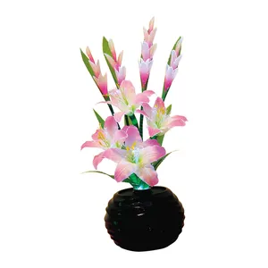 Fiber optic decorative lights products decorative flower arrangement artificial plant