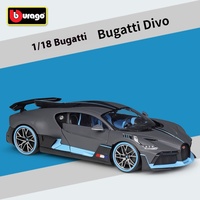 Burago 1:18 BUGATTI DIVO Chiron Bolide Mistral Supercar, Modelo de Coche de Aleación de Simulación, Colección de Modelos Fundidos a Presión, Regalos