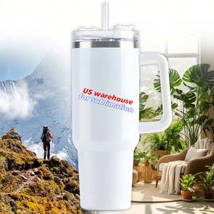 Gobelet isotherme extérieur en acier inoxydable avec poignée et paille, personnalisable avec logo, 30oz et 40oz, modèle H2.0 - Product Image 6