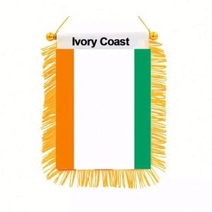 ธงสามเหลี่ยมปูเออร์โตริโกพิมพ์ลายดิจิทัลพร้อมโลโก้สั่งทำ สำหรับติดกระจกมองหลังรถยนต์และตกแต่งบ้าน - Product Image 4