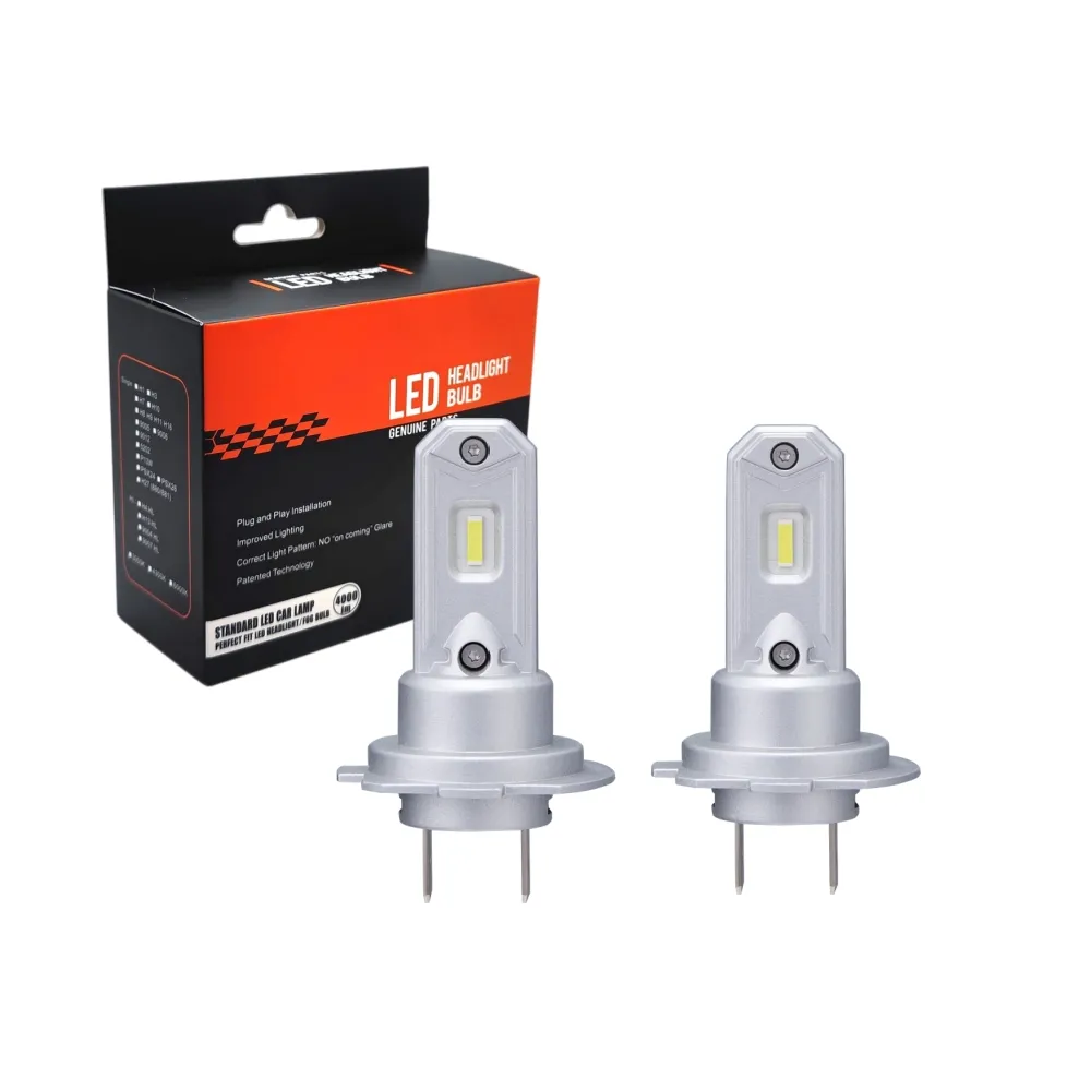 Fanless Lampu Mobil Led Bohlam Cahaya Depan Mini, H7 H4 H13 9004 HB1 9007 HB3 HB4 HB5