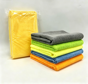 Panno in microfibra per auto a pelo alto e basso 400GSM 40x40cm Senza bordi/Bordi cuciti - Verde, Blu, Grigio, Giallo, Arancione - Product Image 1