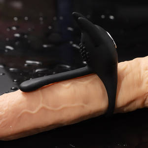 Penis halkası erkek boşalma kontrol vibratör çiftler için su geçirmez silikon yetişkin oyuncak mastürbasyon - Product Image 6