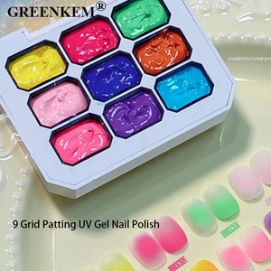 Rainbow Sweetheart 9 Grille Patting UV Gel Vernis À Ongles pour Gradient Summer Designs Professional Nail Painting Gel - Product Image 5