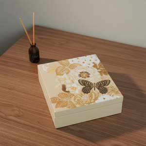 Boîte en laque haut de gamme, rectangulaire, en bois, avec surface brillante, pour la décoration de la maison de luxe et le rangement d'objets de valeur - Product Image 1