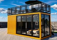 Maison mobile préfabriquée pliable à double aile de type boîte, 20FT 40FT, à déplacement rapide et sécurisé