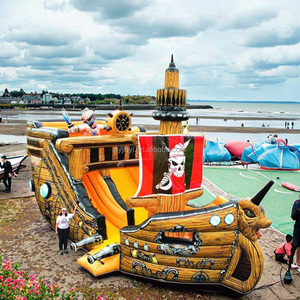 Barco pirata profesional hecho a medida <span class=keywords><strong>Castillo</strong></span> inflable Aventura emocionante para niños con trampolín hinchable de tema náutico - Product Image 5