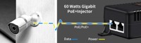 Injecteur PoE + Gigabit 60W, conforme IEEE 802.3af/802.3at, adaptateur PoE de bureau Plug & Play