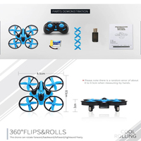 JJRC H36 2.4G 4CH RC Drone avec télécommande gyroscopique à 6 axes Quadcopter Jouets Mode sans tête 360 ° Flips/Rolls Mini RC Drone pour enfants