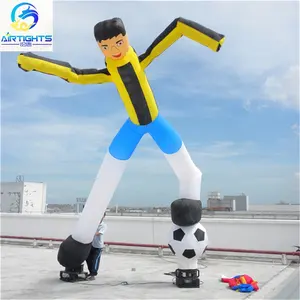 Factory sale good quality two legs football player human air dancer