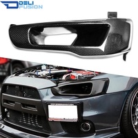 Panel de Bloqueo de Entrada de Aire para Faro Delantero Izquierdo, Estilo ARS, de Fibra de Carbono, para Mitsubishi Lancer Evolution X EVO 10 CZ4A 2008-2016