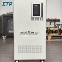 Stabilisateur de tension servo triphasé AHKB 50 kVA 380 V 400 V à fil de cuivre, modèle TNS AVR 50 Hz avec écran LCD