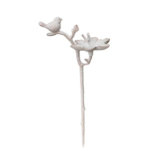 Standing Birdbaths with Cast Iron <strong>Bird</strong> Rustic <strong>Metal</strong> <strong>Bird</strong> <strong>Bath</strong> and Feeder for Outside Garden Decor Yard Lawn with Stake Base - Product Image 6