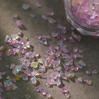 Accessoires pour ongles en pierre scintillante de cristal de glace fantaisie, couleurs mélangées, minerai naturel concassé, breloques pour ongles DIY