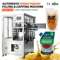 Machine automatique de remplissage et de bouchage pour soupes chaudes, bouillons d'os et soupes de poulet en sachets à bec verseur et Doypack