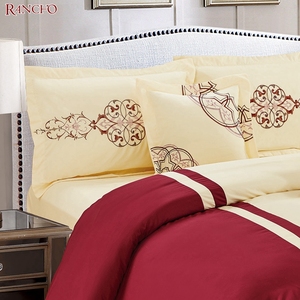 Housse de lit personnalisée en coton, couette de luxe brodée, tissu doux, vente en gros, 100% - Product Image 3