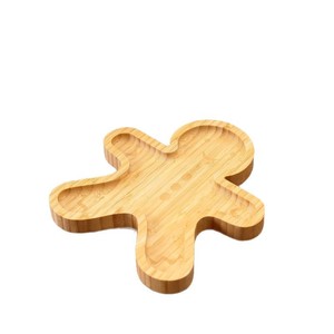 Plateau de service en bois personnalisé en forme d'homme en pain d'épices 20x17x2cm pour desserts, collations et décorations de fête - Product Image 2