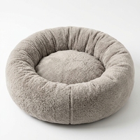 Coussin rond pour animaux de compagnie, lit pour chien en forme de beignet, nid douillet pour chat, coussin épais pour usage intérieur