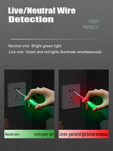 Destornillador de probador de circuito de Venta caliente de alta calidad, destornillador de sonda de pluma de prueba de zumbido de luz de Color voltaje 24-250V con batería - Product Image 6