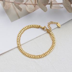 Pulsera de Cadena de Serpiente de Acero Inoxidable de Lujo, Personalizada, Antideslustre, Impermeable, Chapada en Oro de 14k y 18k, al por Mayor, para Mujer - Product Image 2