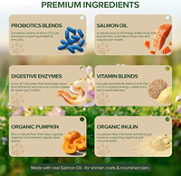 Prix d'usine – Comprimés probiotiques naturels pour chiens, saveur canard – Équilibre intestinal, confort cutané, soutien immunitaire et digestif – Probiotiques 6 milliards d'UFC
