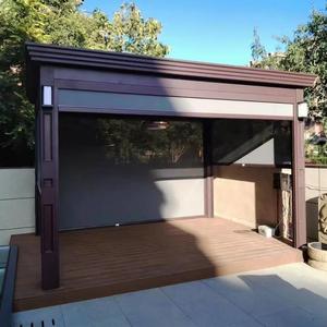 Pérgola Bioclimática Moderna de <span class=keywords><strong>Aluminio</strong></span> para Exteriores, Impermeable, 3x3 <span class=keywords><strong>3x4</strong></span>, con Techo de Láminas Ajustables Motorizadas, Pérgola de Jardín - Product Image 4