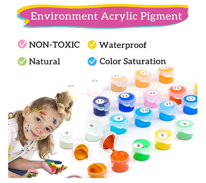 Pittura a olio per tramonto e torrente con pennelli per la decorazione di arte del paesaggio con kit di numeri - Product Image 6