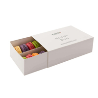 Boîte d'emballage de gâteau au macaron de qualité alimentaire de qualité supérieure Conception unique gaufrage stratification mate matériaux recyclés personnalisés votre marque