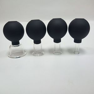 4 buah Set bekam kaca silikon, Set gelas bekam silikon pijat, penyedot vakum CE untuk mata, cangkir pijat wajah - Product Image 4