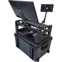 Kkmark 2 Pcs Dell P2419H 24'' 2U 3U 2ru 3 Ru Flight case pour moniteur et console MA OnPC Command Wing