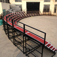 Scène de chorale mobile pliable en aluminium fournie par le fabricant, estrades pour événements et concerts, et photos de groupe