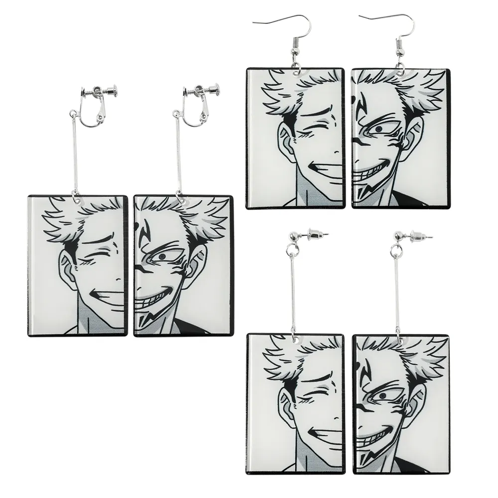 Anime Jujutsu Kaisen orecchini in acrilico personaggi dei cartoni animati epossidici ciondoli accessori di tendenza gioielli regali