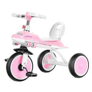 <span class=keywords><strong>Triciclo</strong></span> de Pedales para Niños con Forma de Avión, con Ruedas de EVA, Luces LED, Música y Respaldo Seguro para Niños Pequeños - Product Image 2