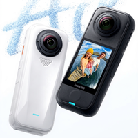 Caméra d'action Insta360 X4 Air 360 2025 8K, batterie 2010 mAh, HDR actif, écran tactile 2,5 pouces, étanche, objectif alimenté par l'IA, vision nocturne