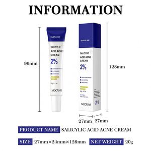 Crema de ácido salicílico Reparación de la piel facial Aclaramiento Ácido hialurónico Crema para eliminar el acné Productos para el cuidado de la piel Crema facial - Product Image 6