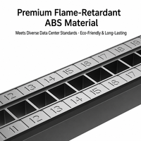 Panneau de gestion de câbles ZTD-F25/50D/Z 1U à 25 fentes carrées, ABS ignifuge, 50 mm, accessoires pour rack de serveur réseau