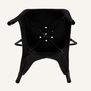 Silla de comedor vintage apilable de estilo industrial moderno al por mayor, silla de metal de hierro para cafetería y restaurante - Product Image 5