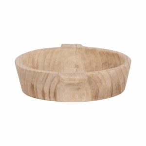 Bol décoratif rond en bois avec poignées pour centre de table, décoration intérieure - Product Image 3