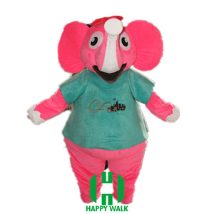 Costume de mascotte <span class=keywords><strong>rose</strong></span> pour fille, éléphant <span class=keywords><strong>rose</strong></span>, personnalisé et mignon, pour fête - Product Image 1