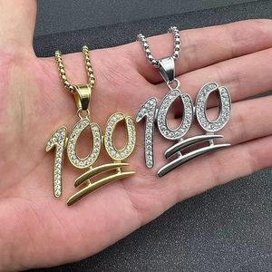 ยูนิค ฮิปฮอป 100 จี้สร้อยคอสแตนเลสสตีลประดับเพชรแบบ Pave Setting เครื่องประดับสำหรับงานปาร์ตี้สำหรับทุกเพศ - Product Image 4