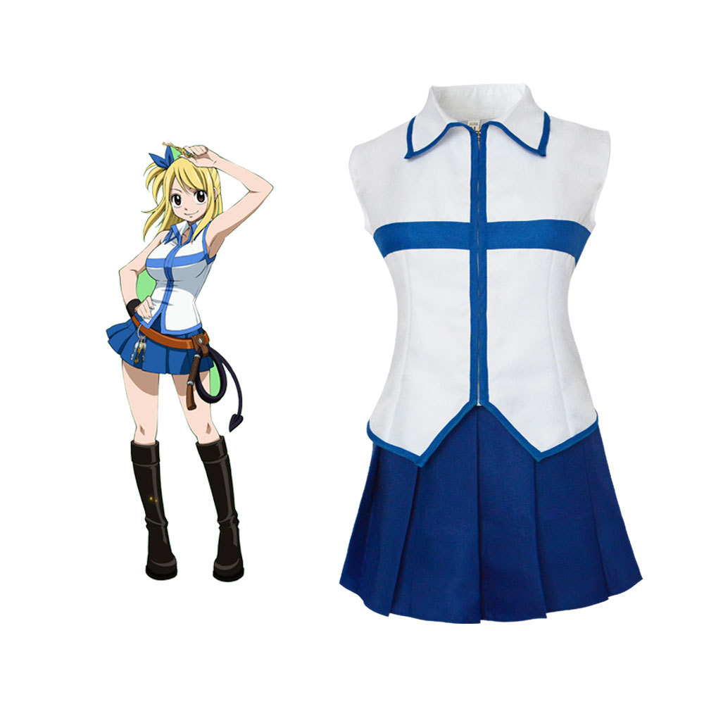 Cosplay as Lucy from Fairy Tail with This 2D Anime Costume