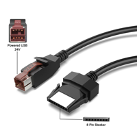 Cable USB de 24V para Terminal POS, Cable de Impresora, Cable de Alimentación para Escáner de Código de Barras, Cable de PVC Reforzado para Sistemas POS de Venta Minorista