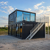 Contenedor de Oficina Prefabricado de 20 pies y 40 pies Directo de Fábrica, Oficina Modular Portátil para Obras de Construcción, Edificio Temporal Personalizado